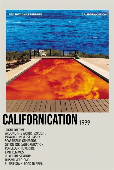 Y Red Chili Peppers Californication Music Album Cover Hot Poster Art