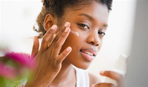 Black Skin Model With Skin Care Face Fitness Skin Care