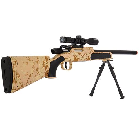 Fps Bolt Action Airsoft Desert Camo Spring Sniper Rifle Gun W