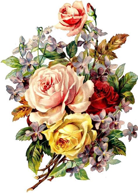 Vintage Roses Print Victorian Flowers Vintage Flowers Vintage Roses