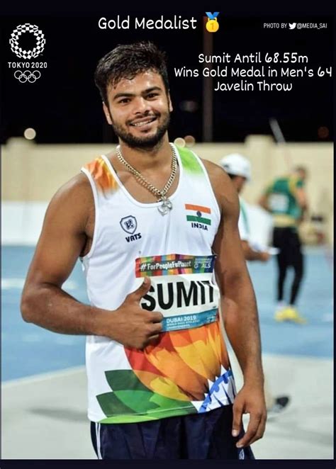 Sumit Antil Wins Gold Medal In Mens Javelin Throw F64 Event With 68