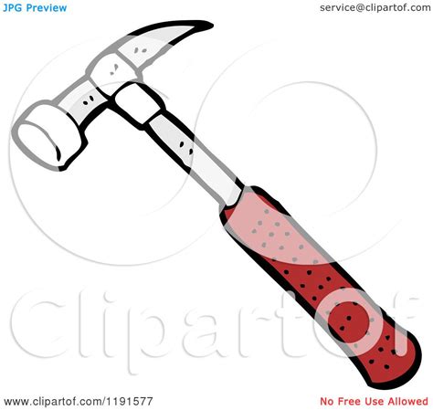 Cartoon Of A Hammer Royalty Free Vector Illustration By