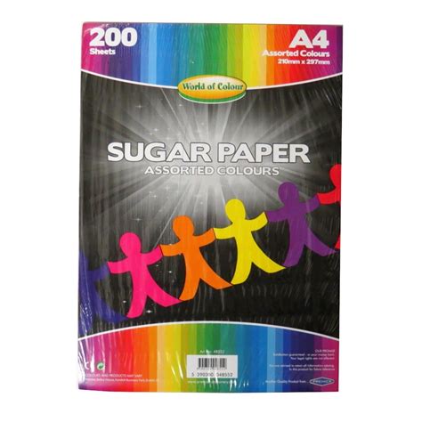 A4 Sugar Paper 200 Sheets Mixed Colours Paper Things