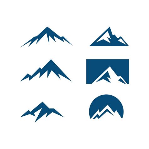 Mountains Peak Vector Icon Logo Design Template 2959844 Vector Art At