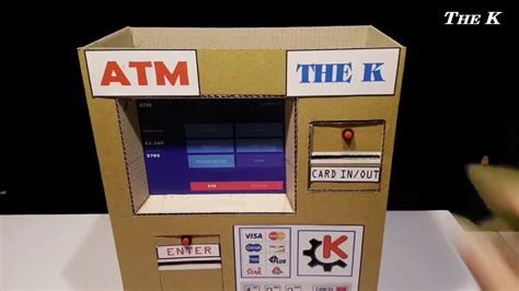 how to make atm machine from cardboard youtube