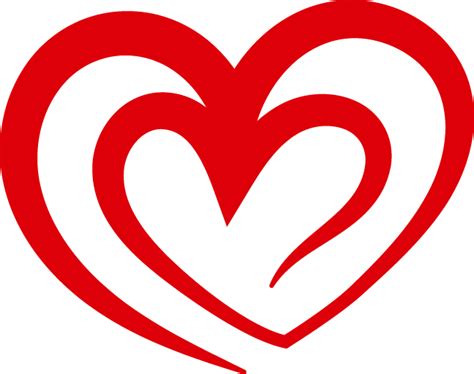 Curved Red Heart Outline PNG Image Download | Heart outline, Heart outline png, Outline