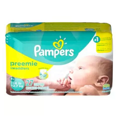 Pampers Swaddlers Diapers Jumbo Pack Size Preemie Size P1 27 Count