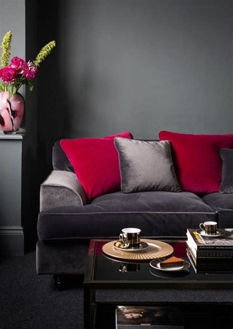 cool red  grey home decor ideas digsdigs