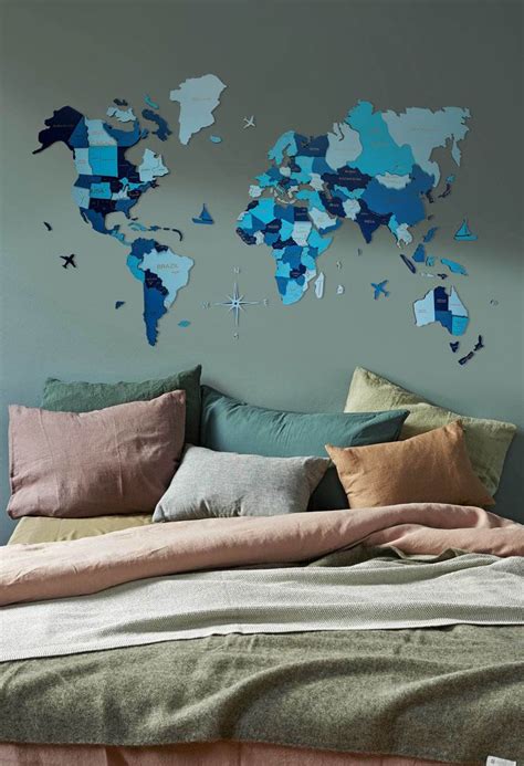 25 World Map Wall Art Designs Made From Wood Wall Art Decor Living