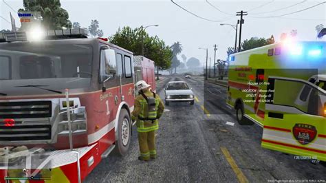 Gta V El Burro Heights Station No7 Engine 1 Responding To House Fire