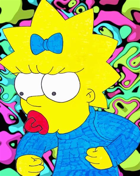 Trippy Maggie Simpson Paint By Numbers Paint By Numbers