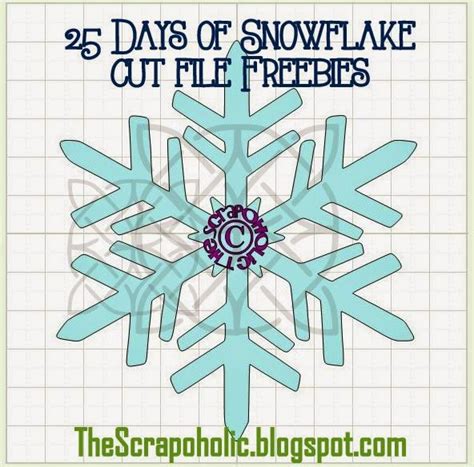 The Scrapoholic 25 Days Of Snowflake Cut File Freebies Day 01