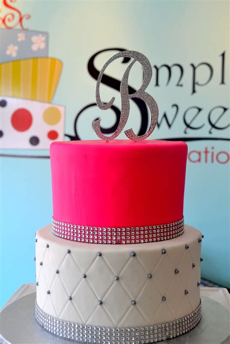 hot pink bling cake simply sweet creations flickr