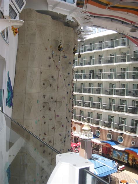 One Of Two Rock Climbing Walls On The Allure Of The Seas Royal