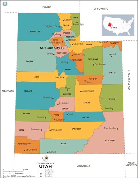 Printable Utah Map