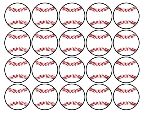 Free Printable Baseball Cupcake Toppers
