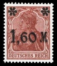 Wohin briefmarke bei din a4 umschlag mit fenster. Germania (mit schwarzem Aufdruck) - Briefmarke Deutsches Reich