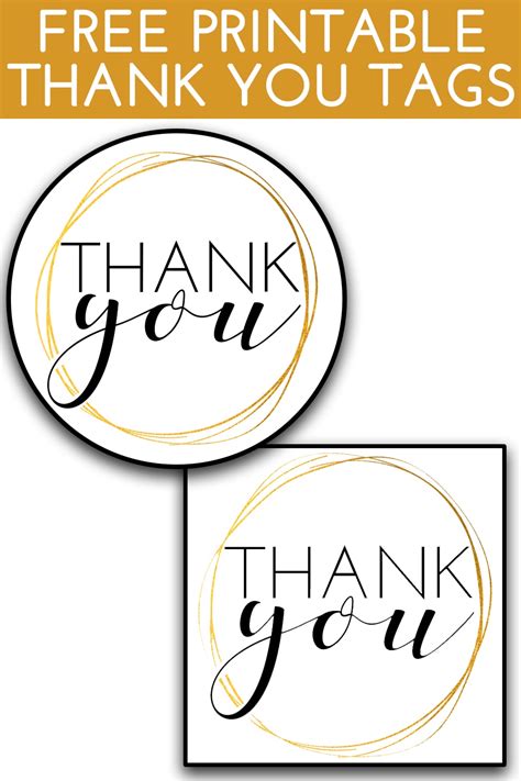 Simply download, print, cut around the our beautiful free thank you card templates include modern geometric designs, swirly fonts, watercolor flowers, cute animal designs, and more! Printable Thank You Tags