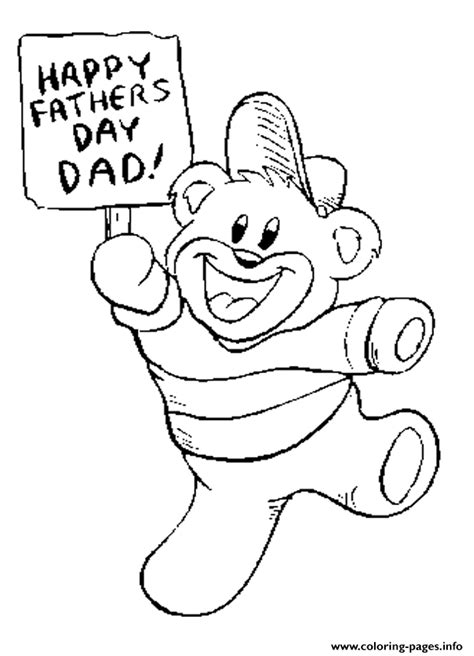 Happy Fathers Day Dad Coloring Page Printable