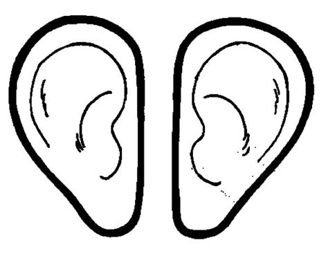 Pair Of Ear Coloring Pages Kids Play Color In 2020