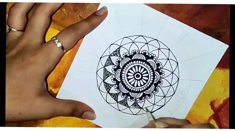 How To Draw Mandala Art For Beginners Step By Step Mandala Art Youtube