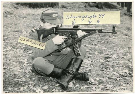 East German Soldier With A Stg 44 Before The Nva Switch To Akm This