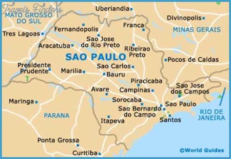 Sao Paulo Map Tourist Attractions Travel Map Vacations Travelsfinders Com