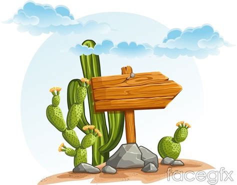 Cartoon Cactus Desert Vector Cactus Vector Crafts For Kids Arts And