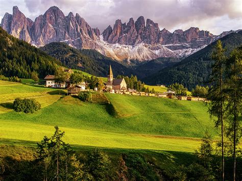 Picture Italy Santa Maddalena Nature Mountain Fields 1600x1200