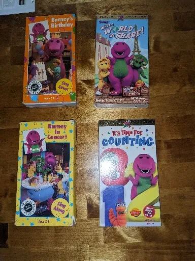 LOT OF Barney VHS Barneys Birthday Counting Barney In Concert World We Share PicClick