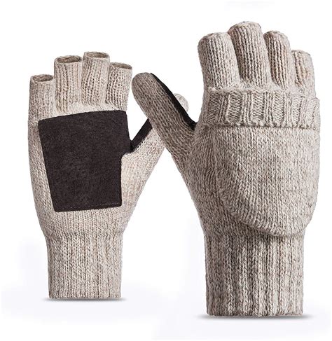 men s gloves and mittens 6 x fingerless mens thinsulate gloves thermal insulation knitted warm