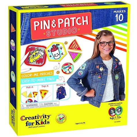 Creativity For Kids Pin And Patch Studio Craft Kits