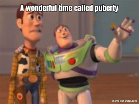 a wonderful time called puberty meme generator