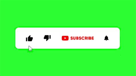 Animated Subscribe Button Green Screen Video Youtube