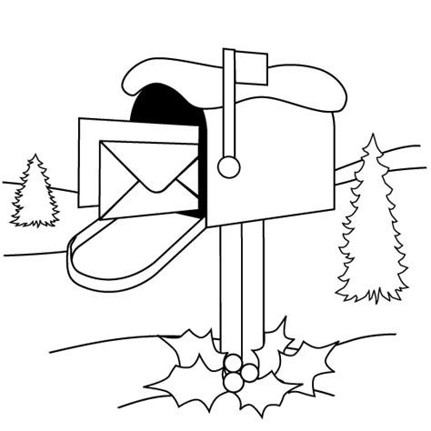 Free printable colorings pages to print and color. Holiday Mailbox Pictures Page