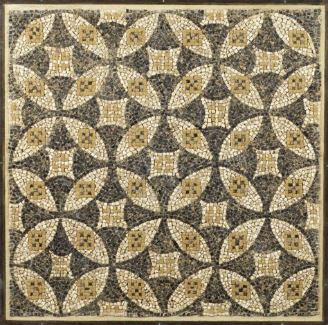 A Roman Geometric Mosaic Panel Circa 3rd 4th Century Ad Composed Of