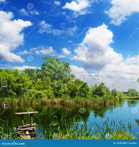 Picturesque Countryside River Stock Photo Image Of Waterway Summer