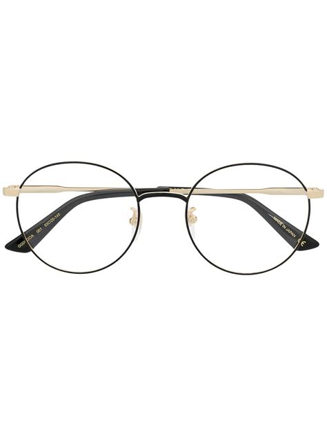 gucci eyewear round frame logo glasses farfetch