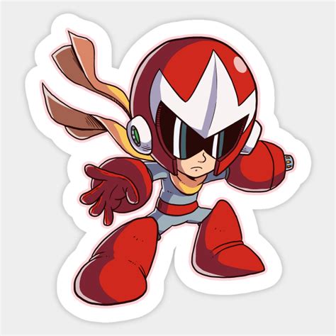 Chibi Protoman Megaman Sticker Teepublic