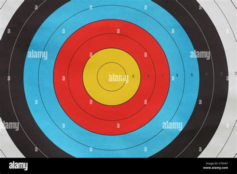 A Competition Archery Target With Bullseye Stock Photo Alamy