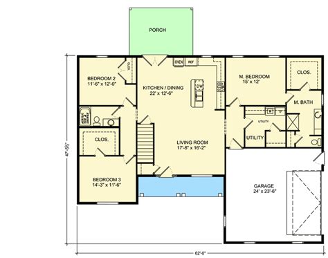 Plan 77622fb Split Bedroom Ranch House Plan Ranch House Plan Ranch