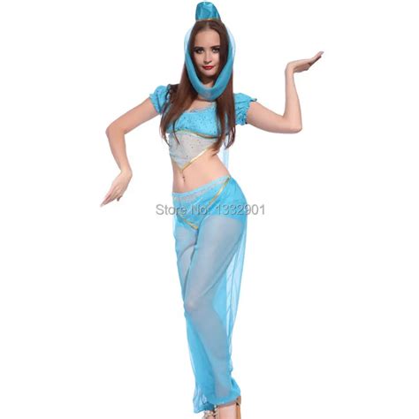 Buy New Genie Costume Princess Jasmine Belly Dancer Arabian Aladdin Womens