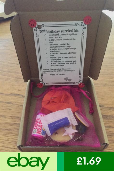 70th Birthday Survival Kitfemale Hand Made Tin A Box Birthday
