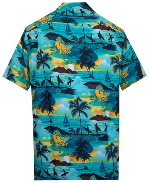 Hawaiian Shirt Mens Allover Ocean Scenic Camp Party Aloha Holiday Beach