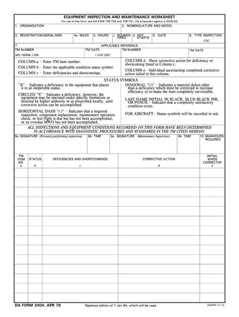 Da Form 2404 Fill Out And Sign Printable Pdf Template