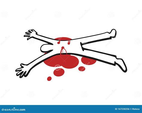 Dead Man Draw Stock Vector Illustration Of Dead Crime 167230256
