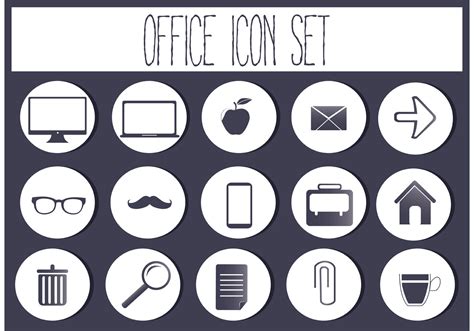 Free Vector Office Icon Set Download Free Vector Art Stock Graphics
