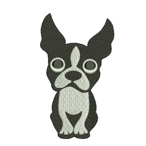 Boston Terrier Embroidery Machine Design Animal Digital Instant