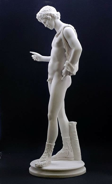 Naked Man Statue Erotic Narcissus Modern Art Sculpture Handmade Nude