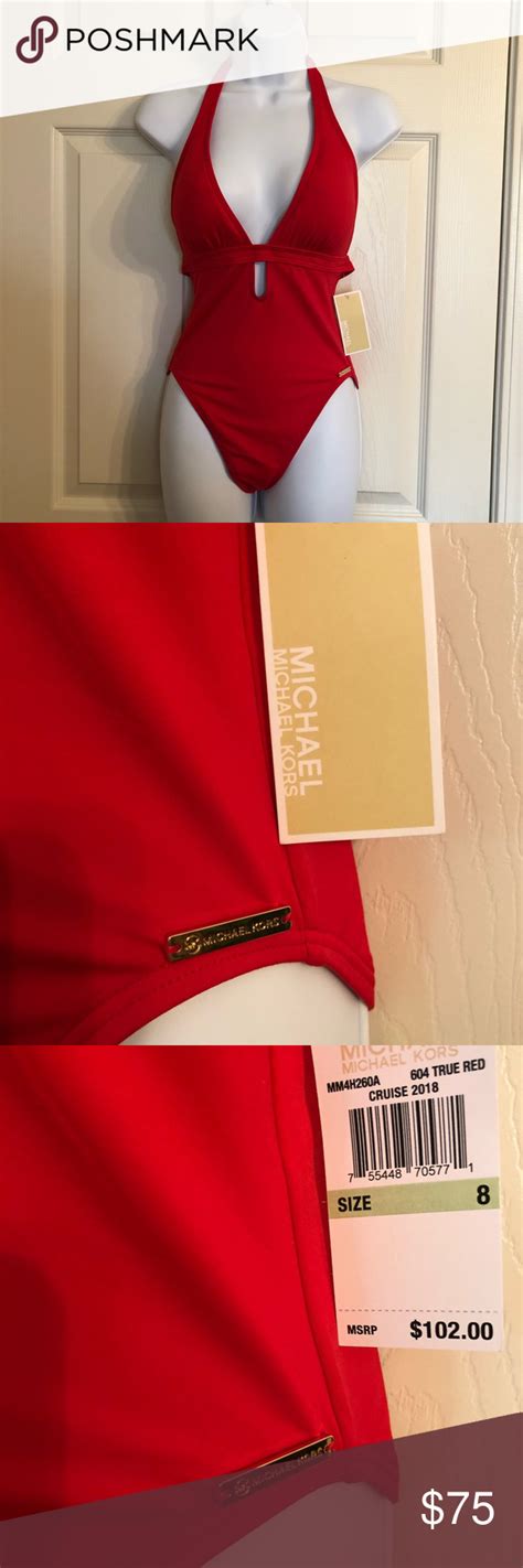 🆕 Michael Kors True Red Cruise 2018 Swimsuit Clothes Design Michael